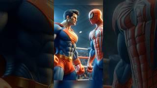 Superman vs Spiderman #epiccatfights #marvel #trending #avengers #shorts