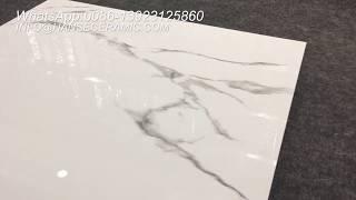 White polished glazed ceramic floor tiles