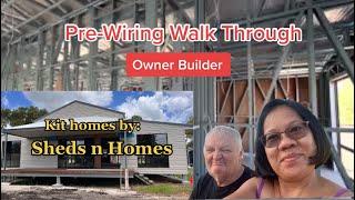 Pre-wiring walk through - New house build | Owner Builder Australia |Sheds n Homes | Steel Kit Homes