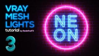 Vray Mesh Lights Quick Tutorial in 3Ds Max #RedefineFX
