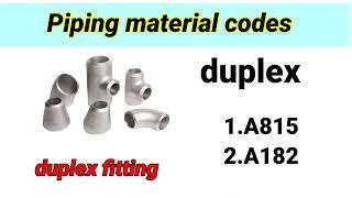 Pipe material codes and specification