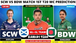 BDw vs SCw Dream11, BAN-W vs SCO-W Dream11 Prediction, Bangladesh vs Scotland 1st T20 Match Team