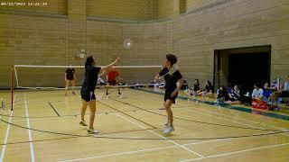 Badminton games: UCI vs USC 4/22/2023_ Dylan/Tammy vs. Kailin/Max