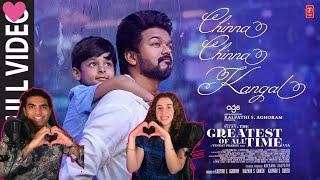 Full Video: Chinna Chinna Kangal | The Greatest Of All Time | Thalapathy Vijay | Venka | F & I React