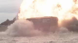 25 kg TNT charge IED side blast test - Roshel Senator MRAP