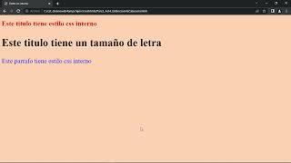 Cómo hacer un CSS de estilo interno en HTML | Visual Studio Code |