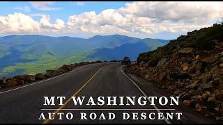 [4K] Mount Washington Auto Road Descent: White Mountains New Hampshire Driving Tour