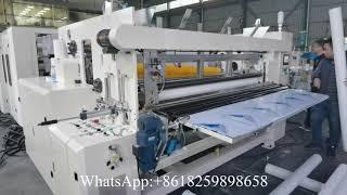 Non stop glue lamination printed toilet tissue paper manufacturing machine