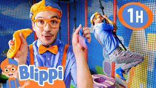 Blippi Plays at the Jungle Fun Park | Blippi Painting for Kids  | Moonbug Kids - Art for Kids ️