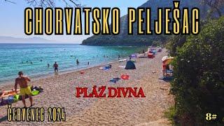 CHORVATSKO 2024 -  8.díl  Pelješac /Koupání a Paddleboarding na pláži Divna/ ️