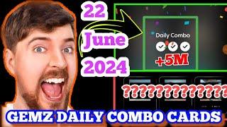 Gemz  Coin Daily Combo cards 22 June 2024