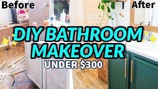 DIY BATHROOM MAKEOVER ON A BUDGET | BATHROOM REMODEL UNDER $300 | EXTREME BATHROOM TRANSFORMATION