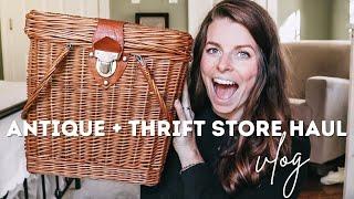 ANTIQUE + THRIFT STORE HAUL | DAY IN THE LIFE | Heart and Home Crew