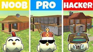 Chicken gun NOOB vs PRO vs HACKER: HOUSE BUILD CHALLENGE in Chicken gun