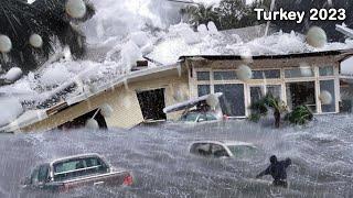 4 minutes ago! Turkey mourning again! Hailstorm and flooding in Burdur Turkey