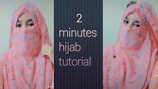 Hijab style in 2 minutes || Hijab with niqab || Farzana Bithee 