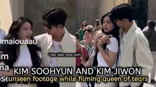 kim soohyun and kim jiwon new footage filming queen of tears in germany (they're so sweet)