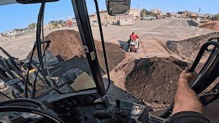 A Morning At Work In My Caterpillar 930H Cleaning up the Yard POV - Episode #3