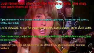 Learn English by  Suzi Quatro   She's in love with you English Russian Slovak German French LYRICS S