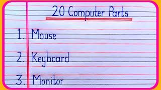 20 computer parts name in English |computer parts name | name of computer parts