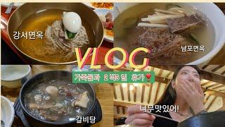 #vlog27. 평양냉면이 이렇게 맛있는거였다니!!! || 강서면옥, 남포면옥, 평양냉면, 만두, 녹두전