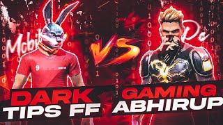 Dark Tips FF Vs Gaming Abhirup  | Mobile Vs PC | Funny 1v1 Fight | Garena Free Fire