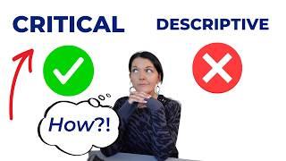 Critical analysis in your PhD discussion chapter – how to be less descriptive and more analytical