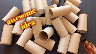 Wow! great idea for your home decoration with  toilet paper rolls - recycling ideas