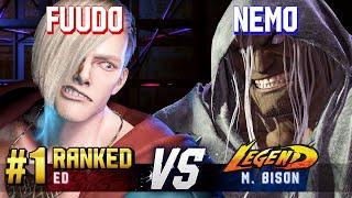 SF6 ▰ FUUDO (#1 Ranked Ed) vs NEMO (M.Bison) ▰ High Level Gameplay