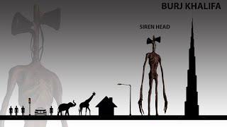 SIREN HEAD SIZE COMPARISON IN OBJECT AROUND IT