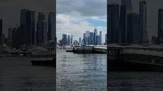 Ferry arriving at Port Imperial, Weehawken, NJ