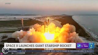 WATCH: SpaceX launches giant starship rocket