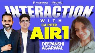 Meet AIR - 1 Deepanshi Agarwal l CA INTER JAN 25 Exams l BB Virtuals