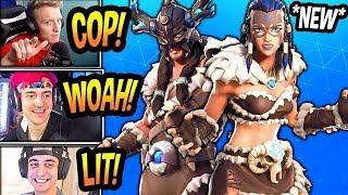 STREAMERS REACT TO *NEW* "FYRA" & "JAEGER" SKINS! *EPIC* Fortnite FUNNY & SAVAGE Moments