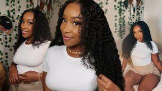 NO BABY HAIR NO PROBLEM  Bomb Curly Frontal Wig Melted Install + Review feat. Asteria Hair