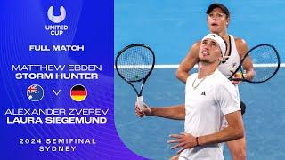 Matthew Ebden Storm Hunter v Alexander Zverev Laura Siegemund Full Match | United Cup 2023 Semifinal