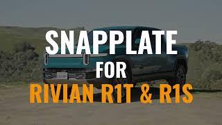 No Drill License Plate Mount for Rivian R1T & R1S - SnapPlate by EveryAmp