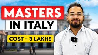 COMPLETE COST OF MASTERS IN ITALY  | in Hindi