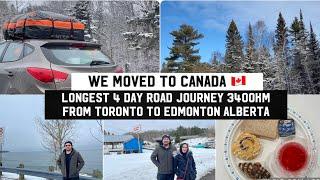 We Moved to Canada  Longest 4 Days Road Trip from Toronto to Edmonton, Alberta 3400km