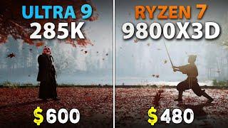 Ultra 9 285K vs Ryzen 7 9800X3D // Test in Games -  Sorry Intel