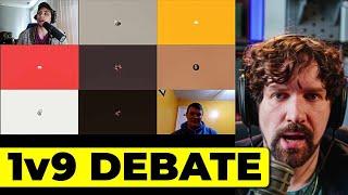 Destiny Gets Into A 1v9 Speed Debate BUT There's A 6min Time Limit...