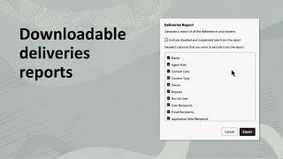 Downloadable deliveries reports in Oracle Analytics Cloud