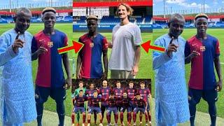 18yr Old Ghana Premier League Player Abdul Aziz Issah Signed By Barcelona, With His Dad At Barcelona