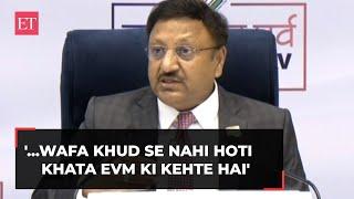 CEC Rajiv Kumar turns to 'shayari' over fake news, political hate & EVM, watch!