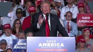 Trump urges supporters in Alabama to get vaccinated, gets booed at his own rally