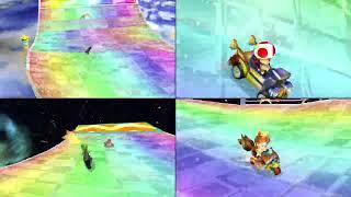 Mario Kart Wii  4 Players #443 (3 Tracks) Mirror