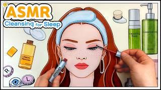 [paperdiy] Relaxing ASMR Cleansing & Skincare for Sleep  잠이 솔솔오는 편안한 클렌징과 피부관리 No music 종이놀이