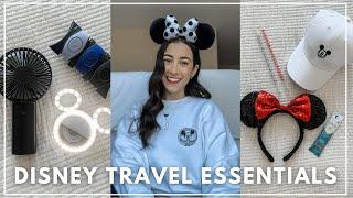 DISNEY TRAVEL ESSENTIALS - disney packing essentials, tips, park bag items, park must haves & more!