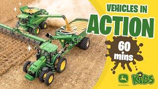 Tractors, Farmers, and Construction Vehicles at Work! 1 hour ‍ | John Deere Kids