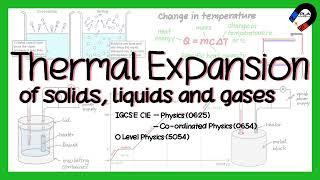 Thermal expansion for IGCSE, GCSE, GCE O level Physics